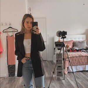 NWT Princess Polly Oversized Essential Classic Black Blazer